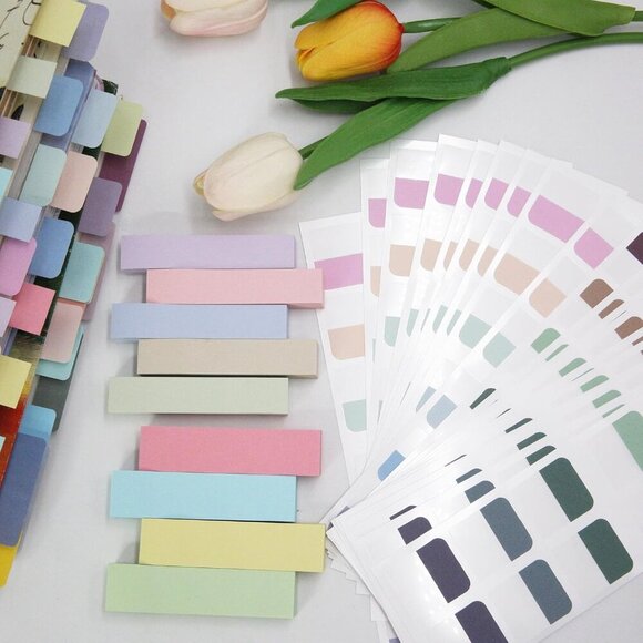 Small Sticky Notes Colourful Book Tabs Small Self Stick Pad for Office 1140 PCS - Picture 3 of 7